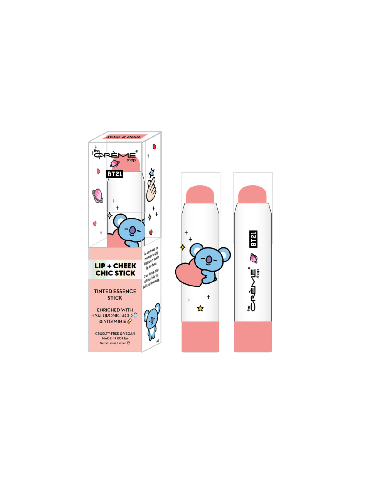 The Crème Shop Tinted Essence Stick Lip + Cheek Koya Rose & Doze