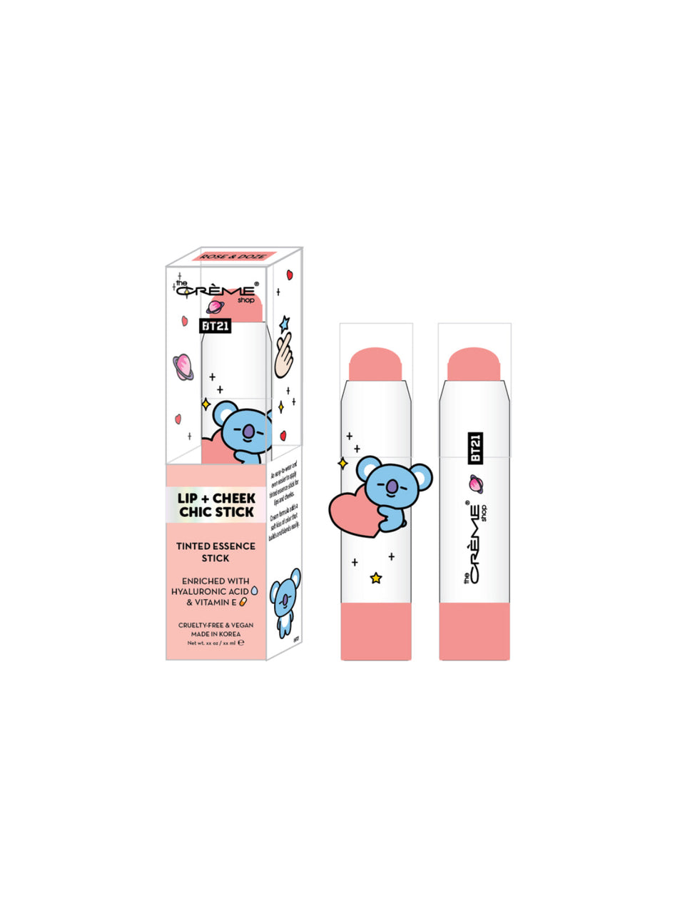 The Crème Shop Tinted Essence Stick Lip + Cheek Koya Rose & Doze