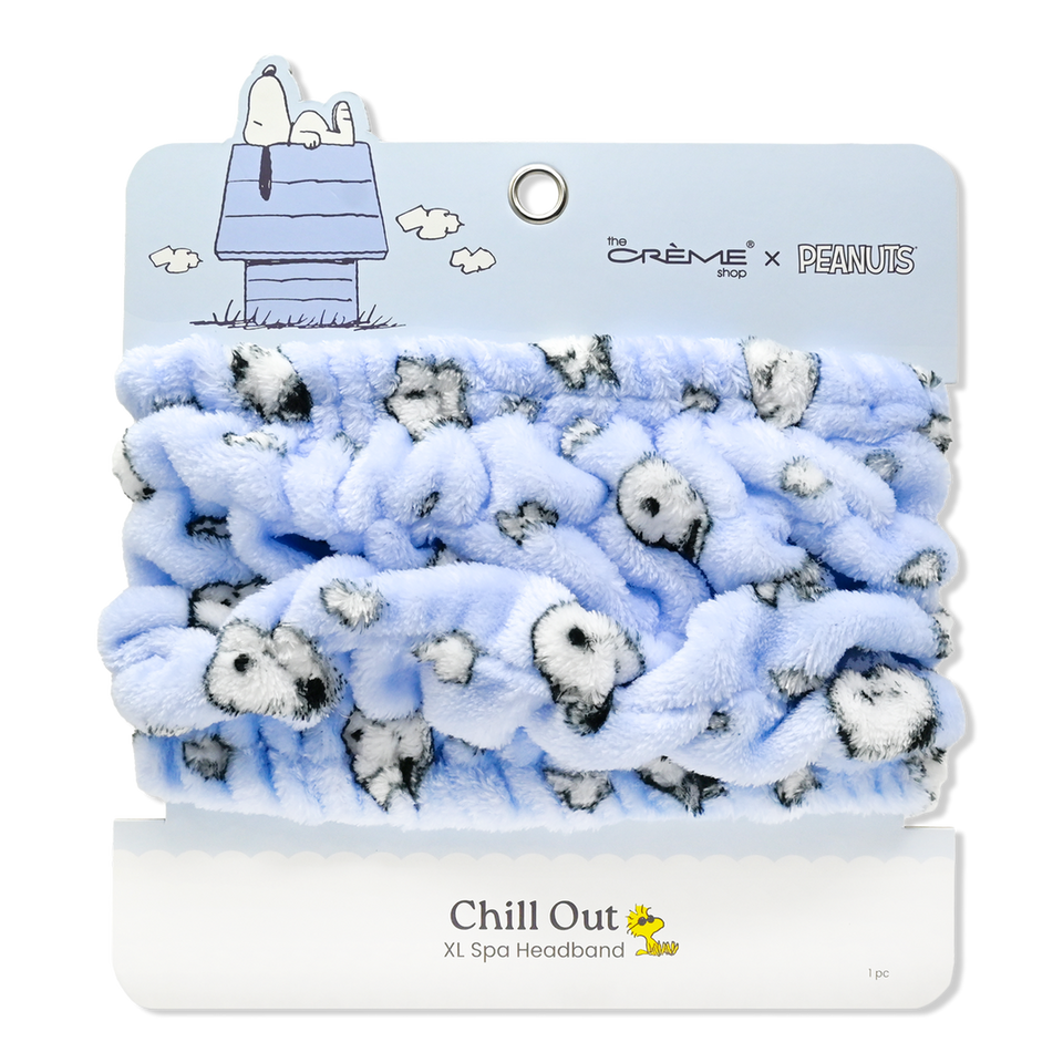 Creme Peanuts XL Plush Headband - Chill Out