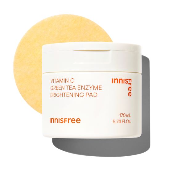 Innisfree Green Tea Enzyme Vitamin C Brightening Toner Pads 60p