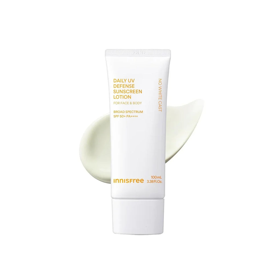 Innisfree Daily UV Defense Sunscreen Lotion Face & Body Broad Spectrum SPF50+ PA++++ OTC 100ml