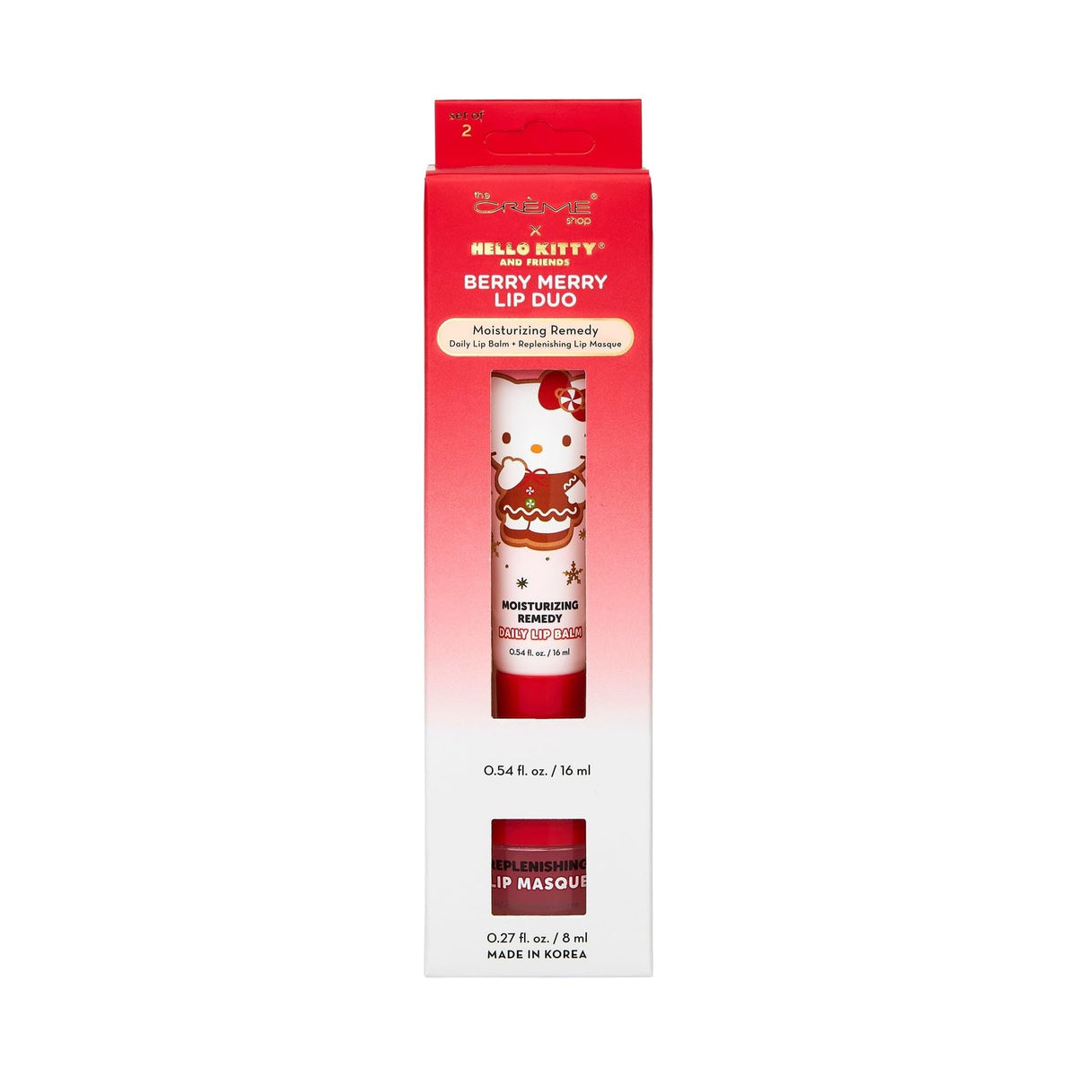Creme Hello Kitty Berry Merry Lip Duo Moisturizing Remedy