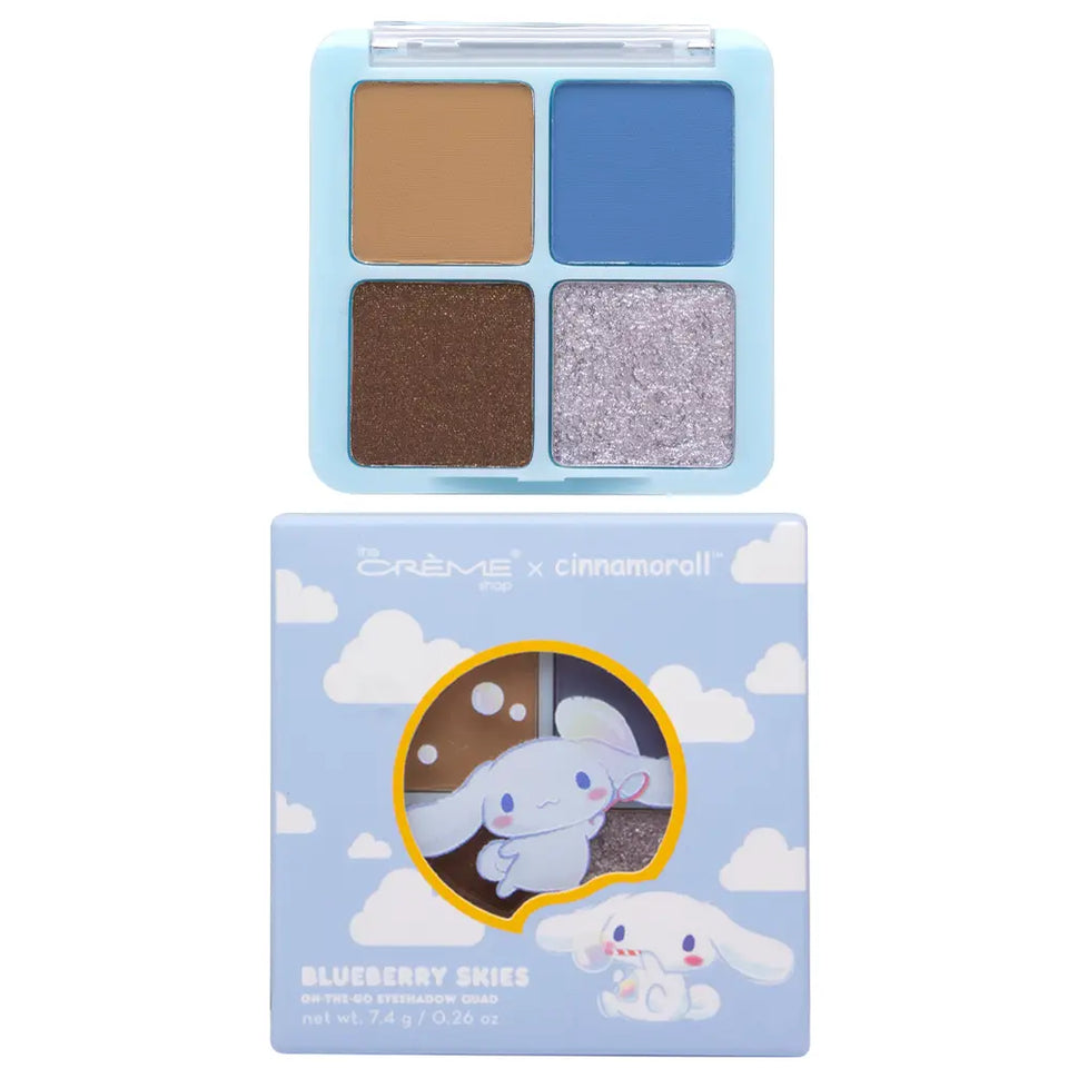 Creme Cinnamoroll On-The-Go Eyeshadow Quad Blueberry Skies