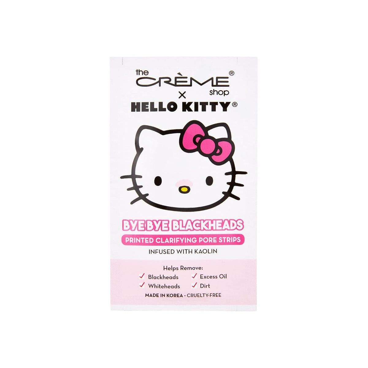 Creme Hello Kitty Bye Bye Blackheads Printed Clarifying Pore Strips 6p