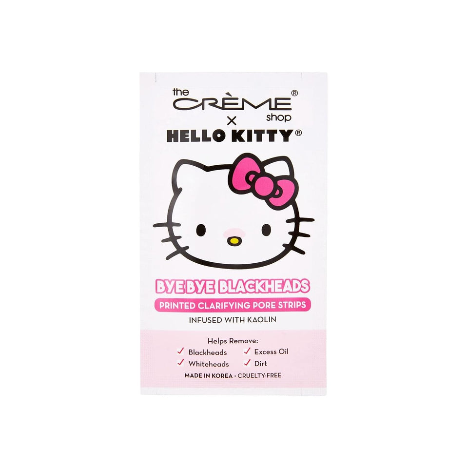 Creme Hello Kitty Bye Bye Blackheads Printed Clarifying Pore Strips 6p