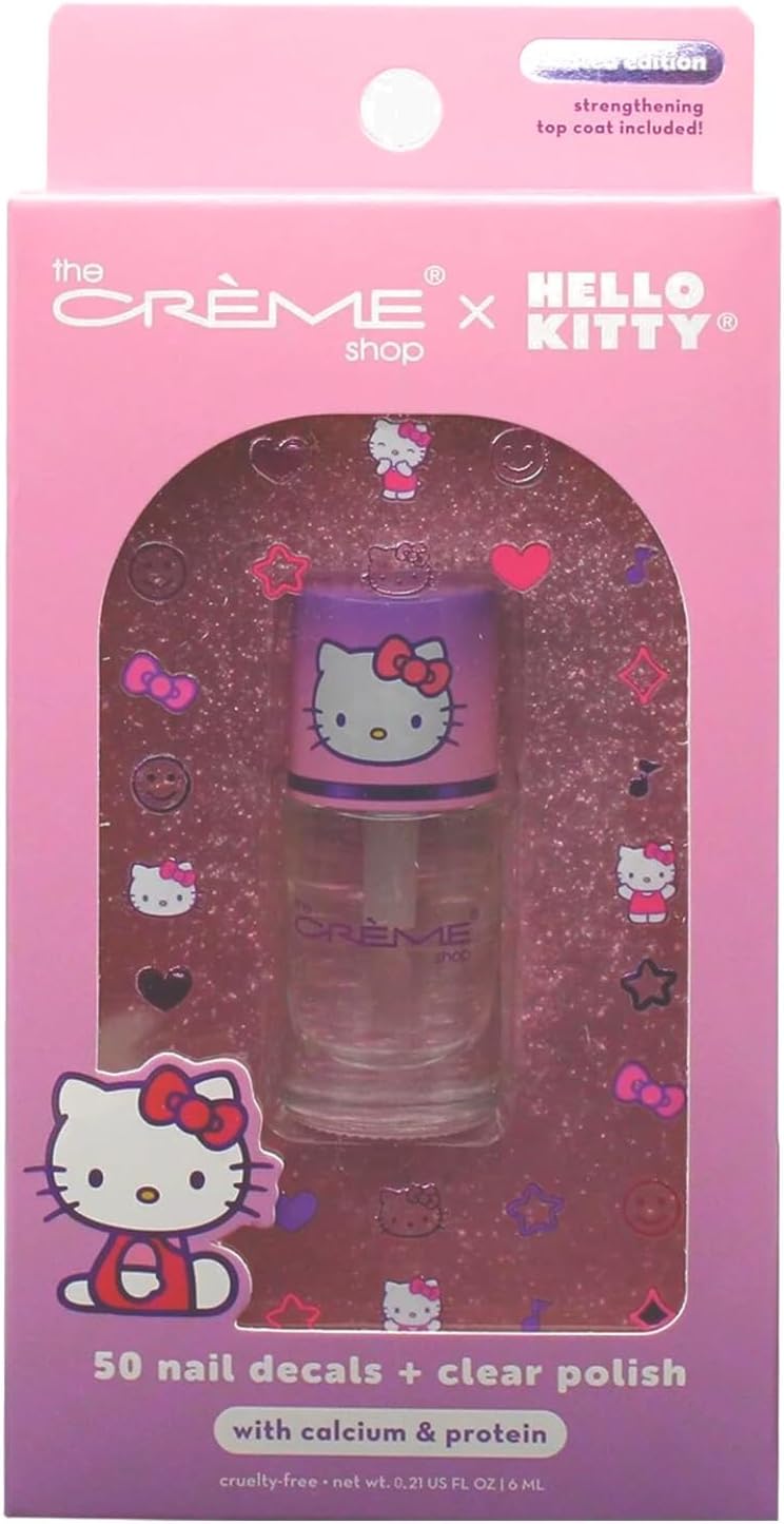 Creme Hello Kitty 50 Nail Decals + Clear Polish