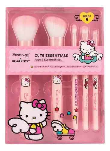 Creme HK Cute Essentials Face & Eye Brush Set 5p