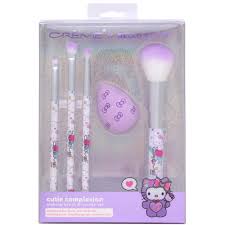 Creme Hello Kitty Cutie Complexion Makeup Brush & Sponge Set Purple
