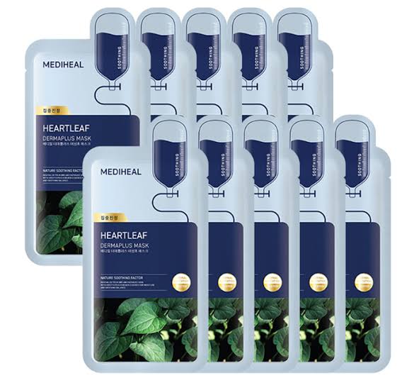 Mediheal Heartleaf Dermaplus Mask 10p