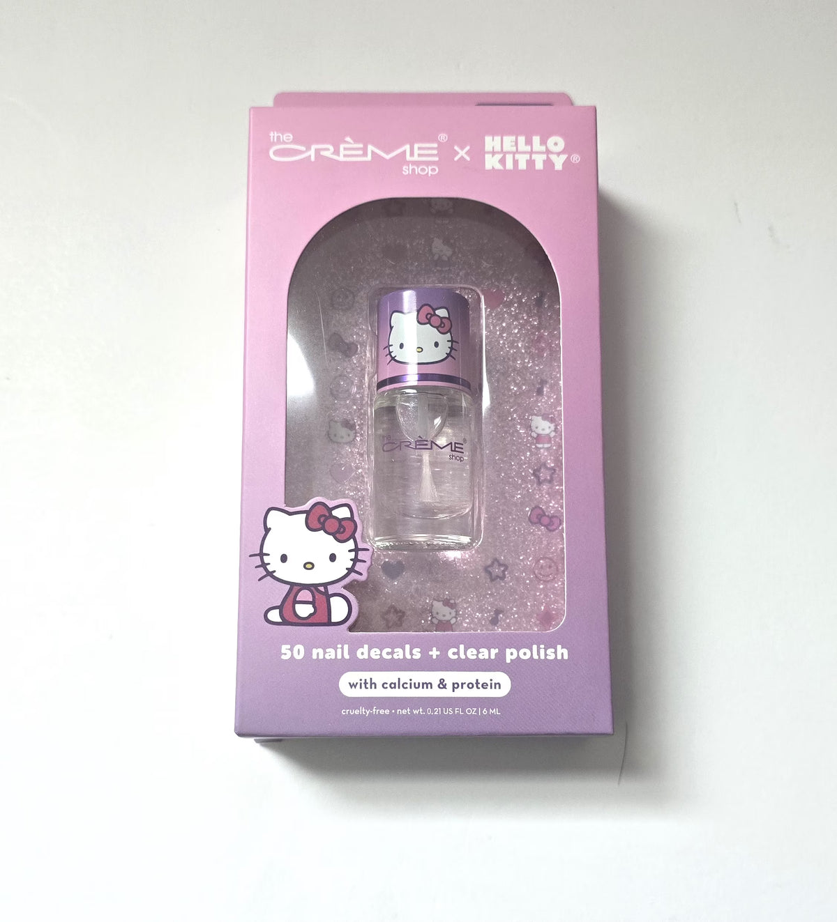 Creme Hello Kitty 50 Nail Decals + Clear Polish