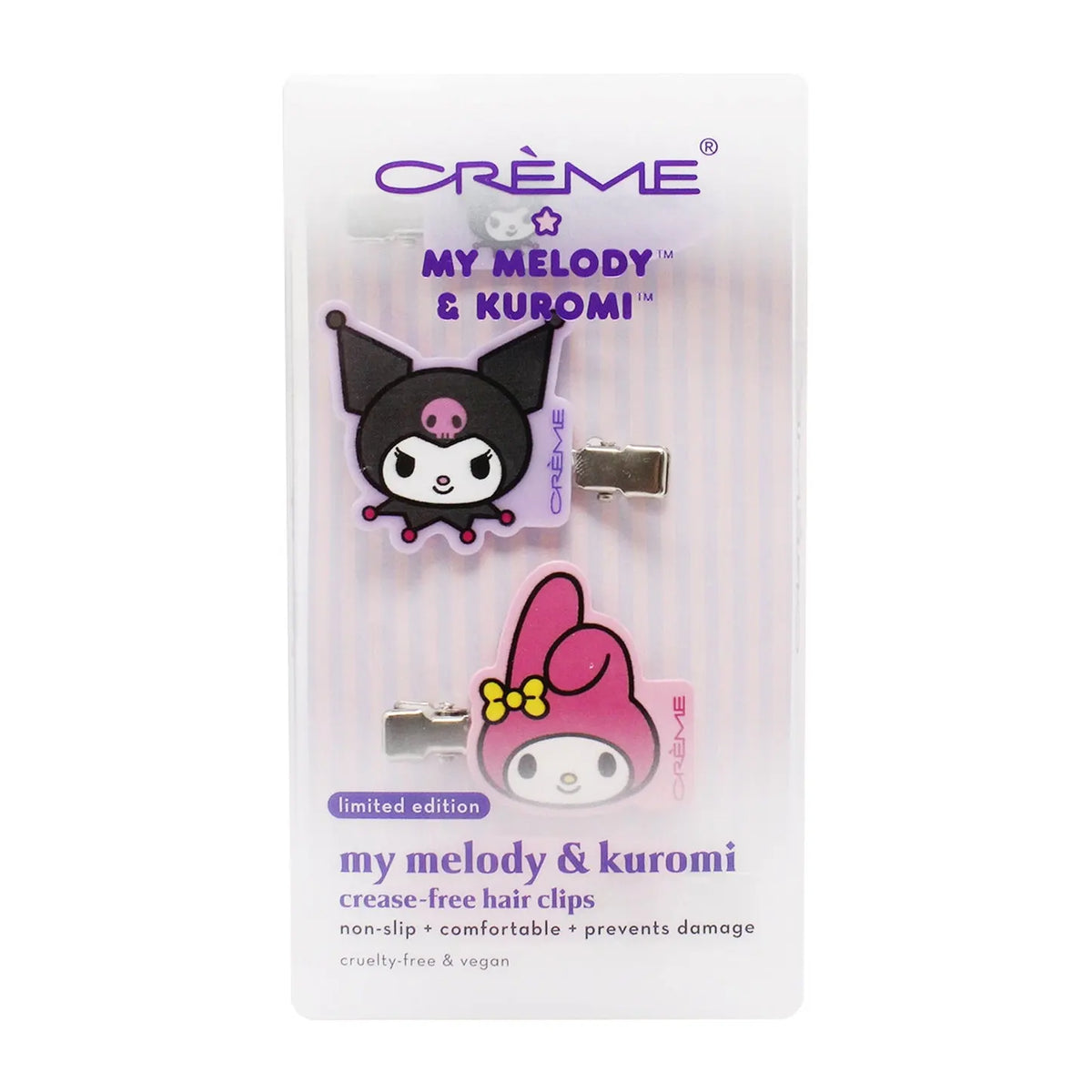 Creme My Melody & Kuromi Crease-Free Hair Clips Limited Edition 4p
