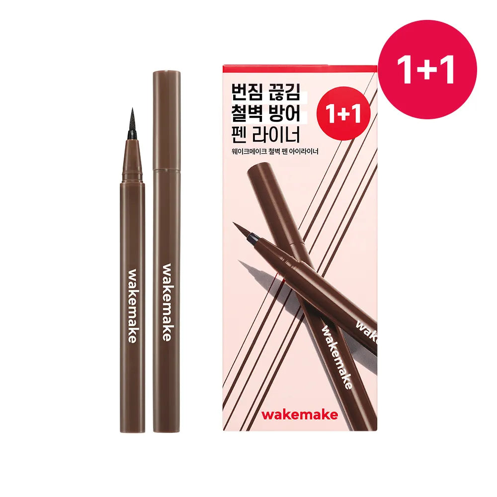 WakeMake Any-Proof Pen Eyeliner Special Set 03 Dark Brown 2p