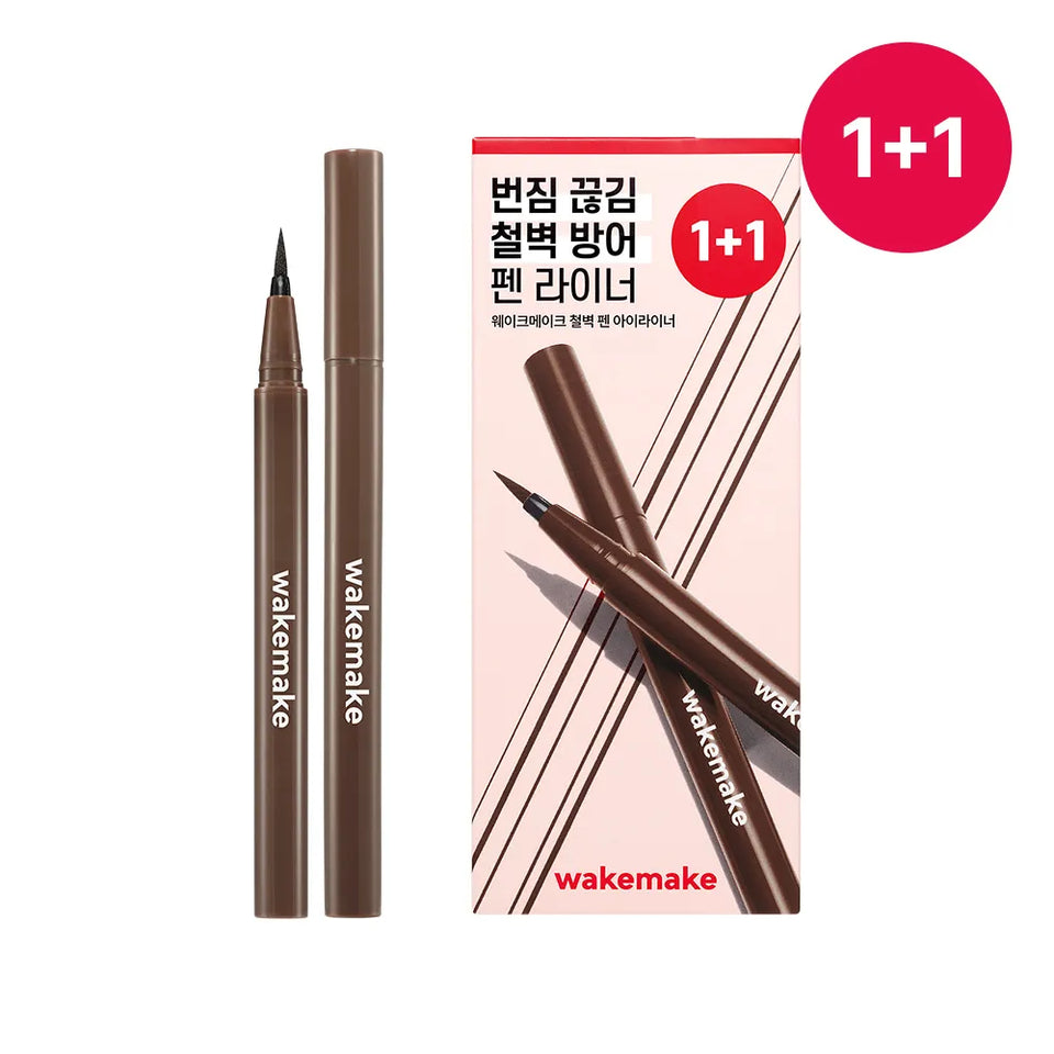 WakeMake Any-Proof Pen Eyeliner Special Set 03 Dark Brown 2p