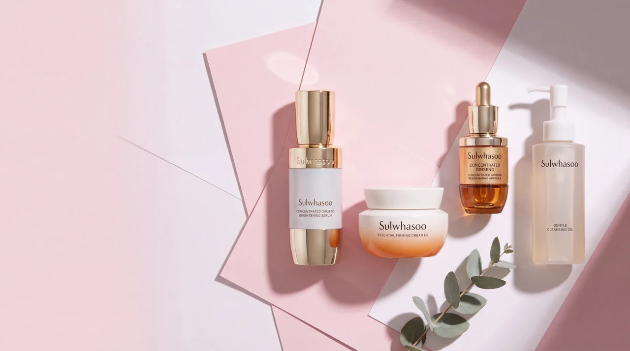 Sulwhasoo prestige skincare on pastel paper